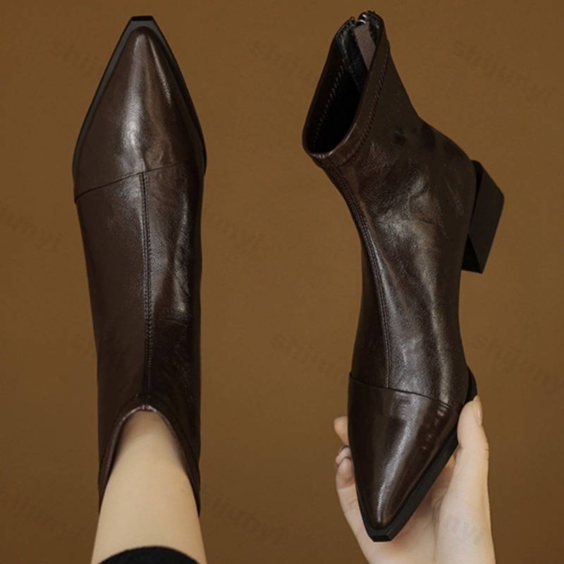Women Pointed Short Boots 2025 - Women'S Fashion Korea 评论和价格