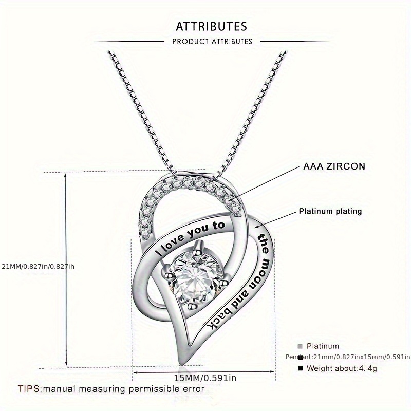 An elegant heart pendant neckl - Women Fashion Over The Years 评论和价格