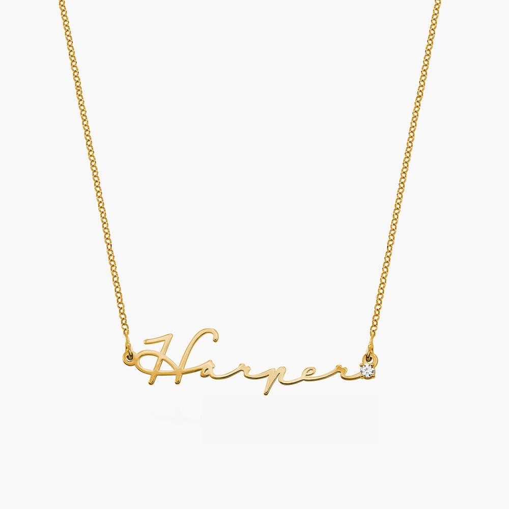 NAME NECKLACE WITH DIAMOND - G - Women Fashion Names 评论和价格