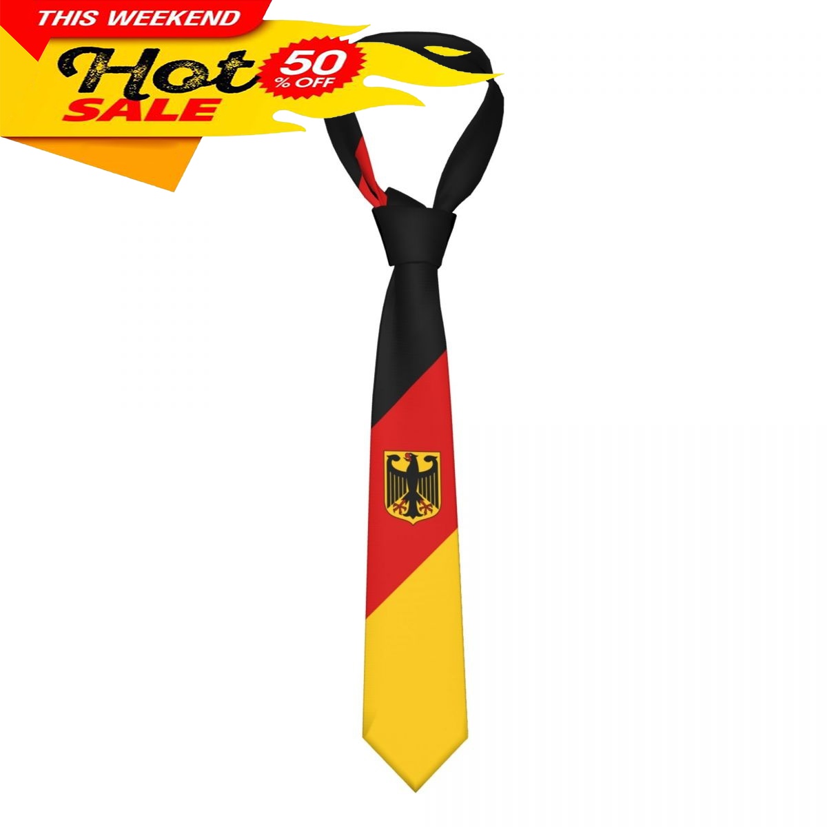 Germany Flag Tie Emblem Neckti - Women Fashion Necktie 评论和价格