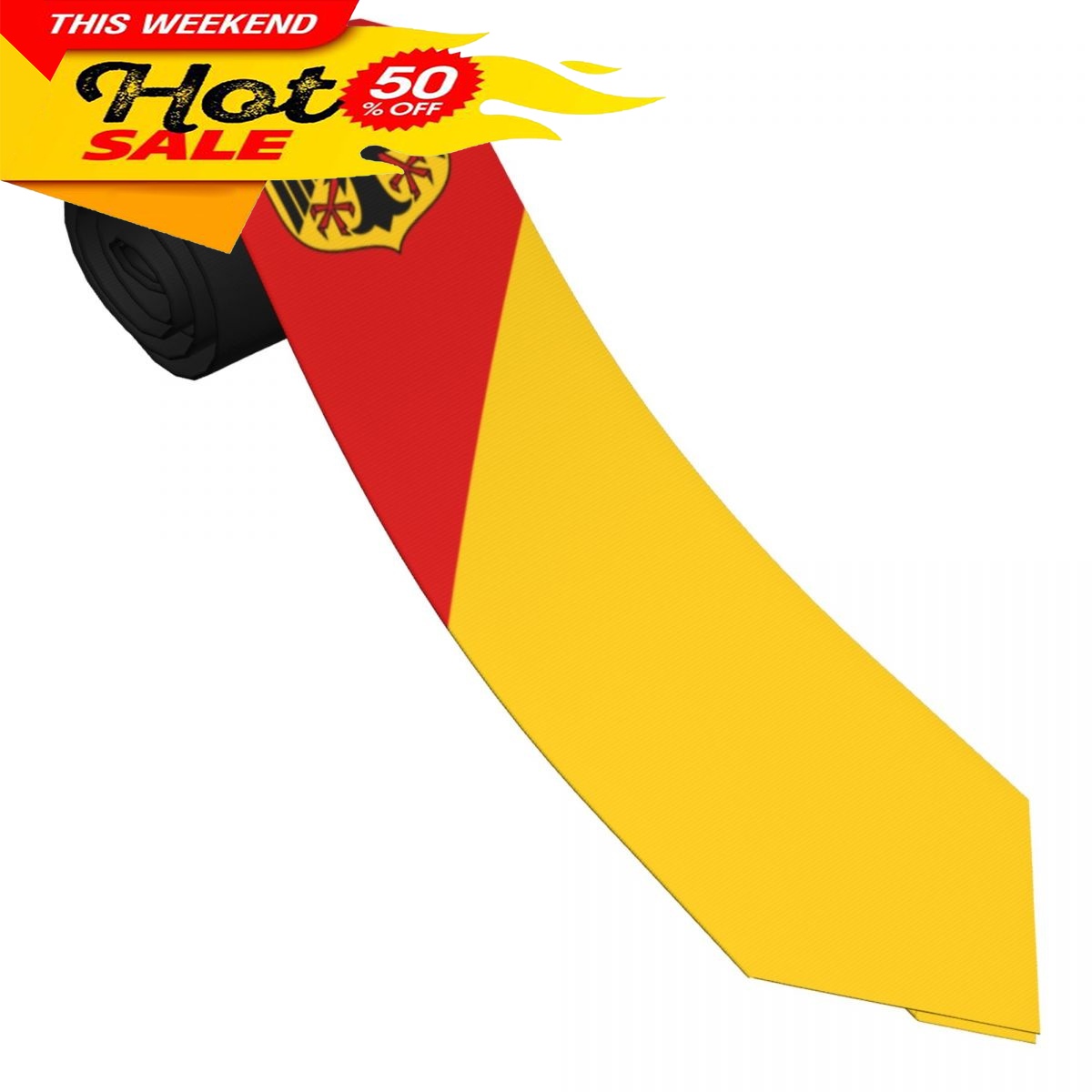Germany Flag Tie Emblem Neckti - Women Fashion Necktie 评论和价格