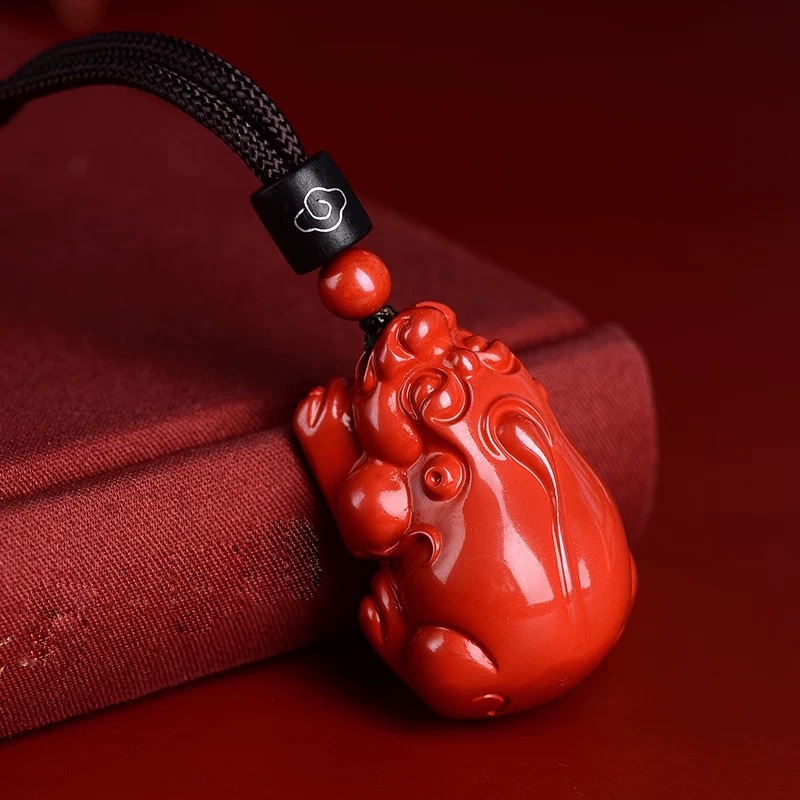 Fashion Red Cinnabar Jade Larg - Women'S Fashion Jewellery 评论和价格