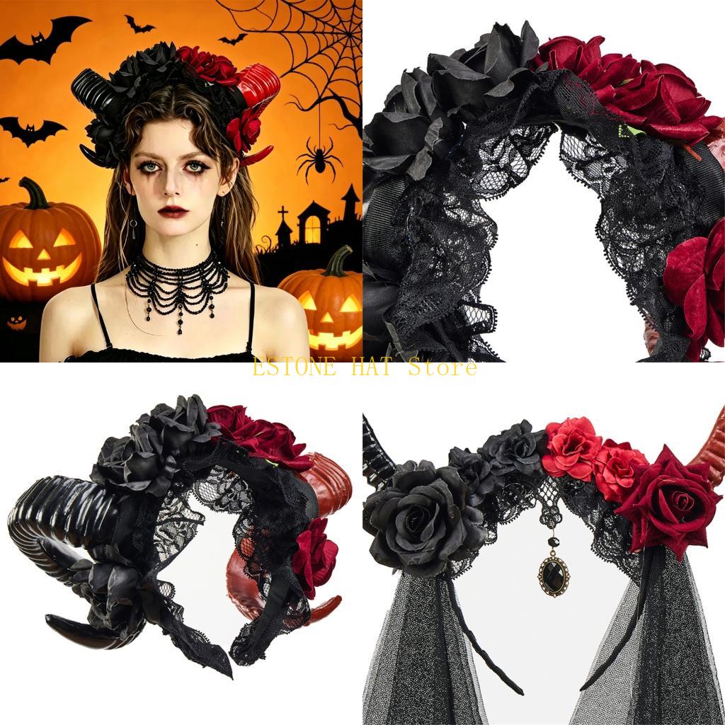 49MF Floral Animal Horn Shaped - Women Fashion Photoshoot 评论和价格