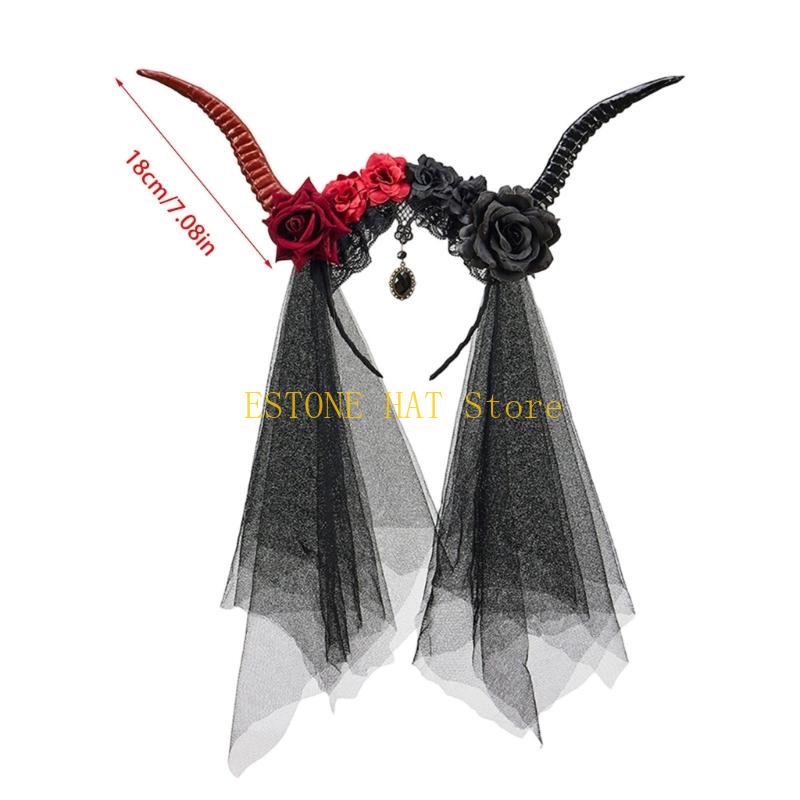 49MF Floral Animal Horn Shaped - Women Fashion Photoshoot 评论和价格