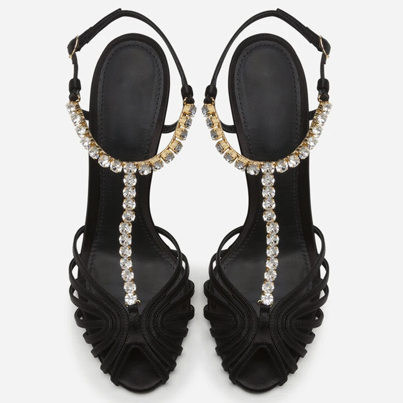 Rhinestone Chain T-Strap Hollo - Women'S Fashion Jewellery 评论和价格