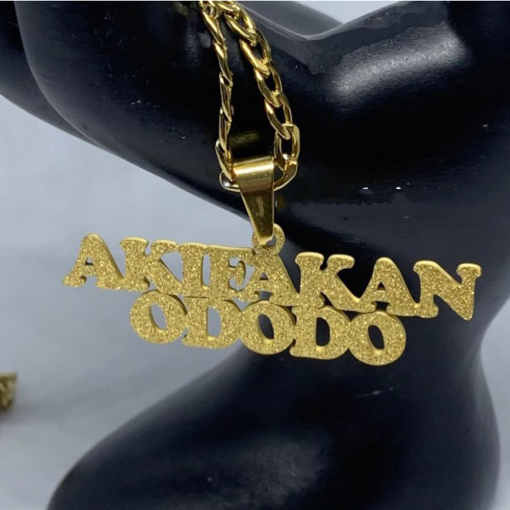 Custom Frosted Name Necklace f - Women Fashion Names 评论和价格